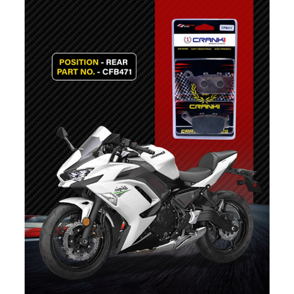 Crank1 Carbon Brake Pads for Kawasaki Z 650