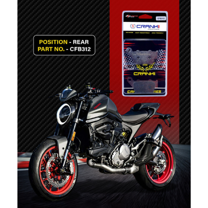 Crank1 Carbon Brake Pads for Ducati Monster 937 (2021 Onward)