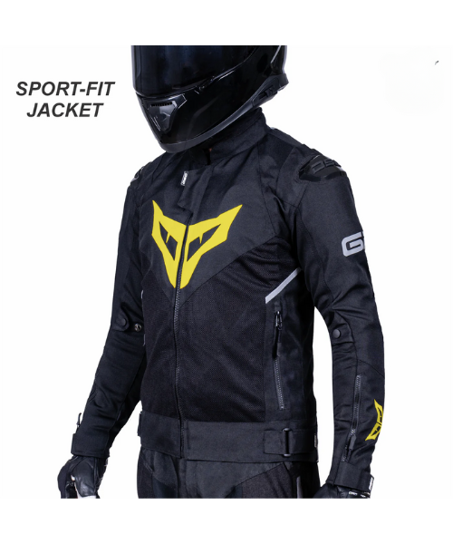 DSG GP X Riding Jacket - Black Yellow Fluo