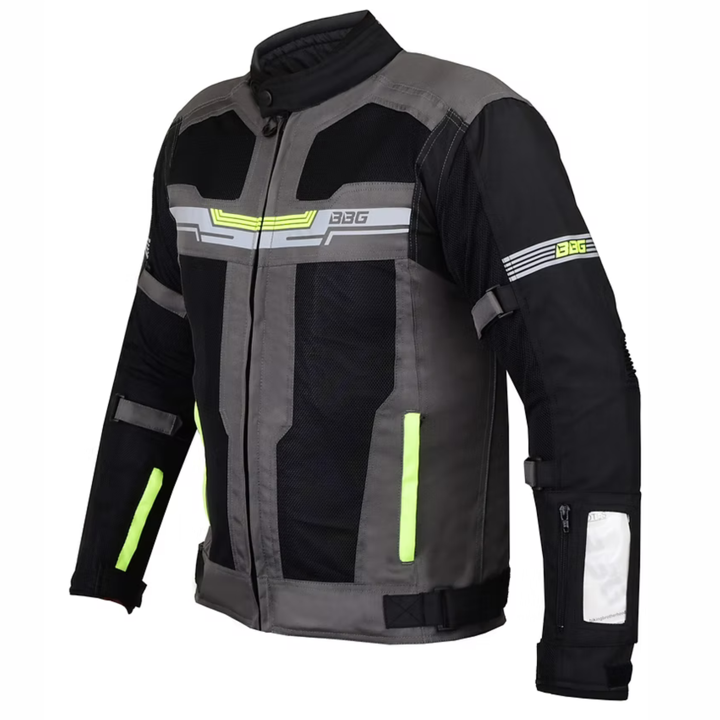 BBG Marshal Motorcycle Riding Jacket without Liner - Neon