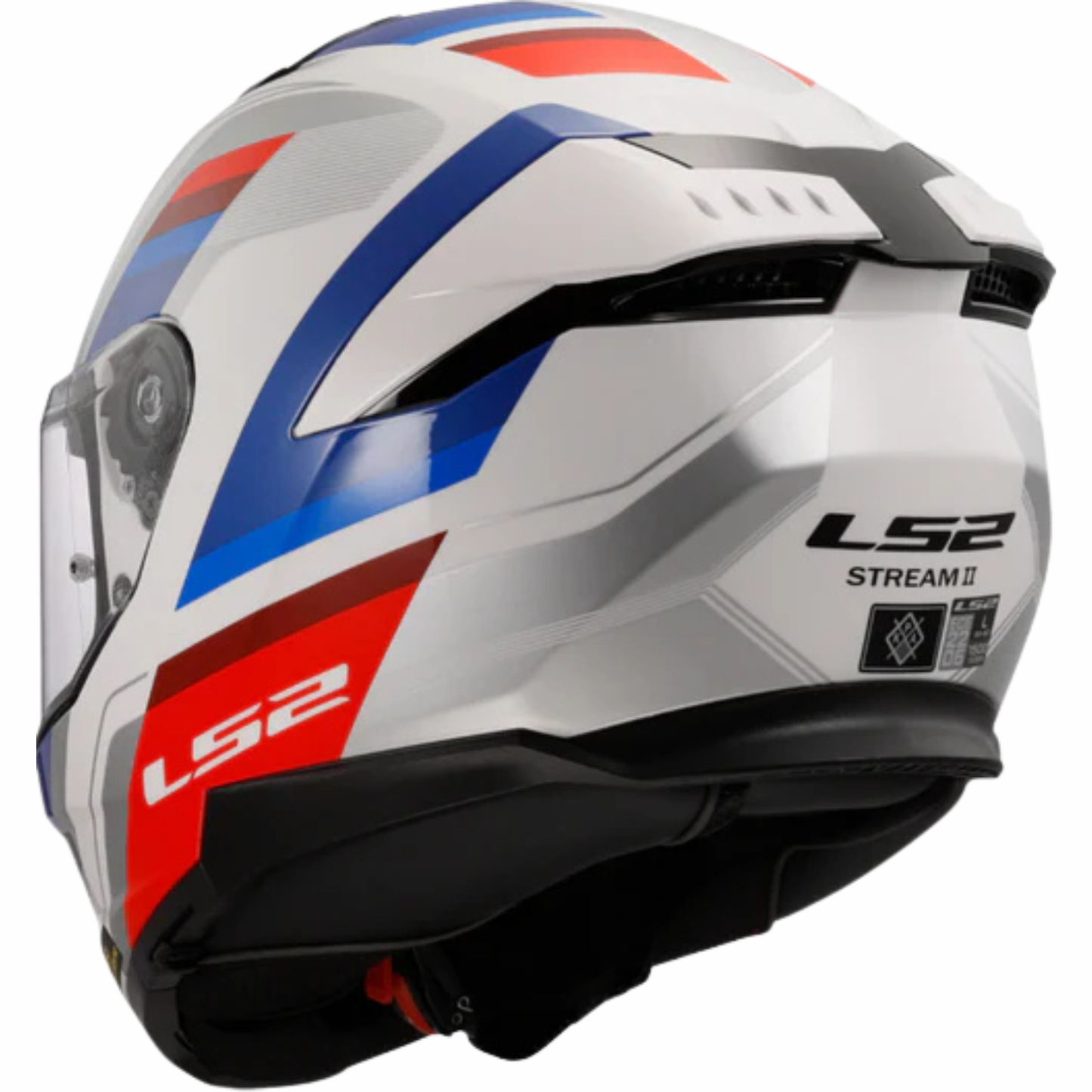 LS2 FF320 Stream II Vintage Helmet - White Blue Red
