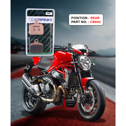 Crank1 Fully Sintered H2 Series Brake Pads for Ducati Monster 1200