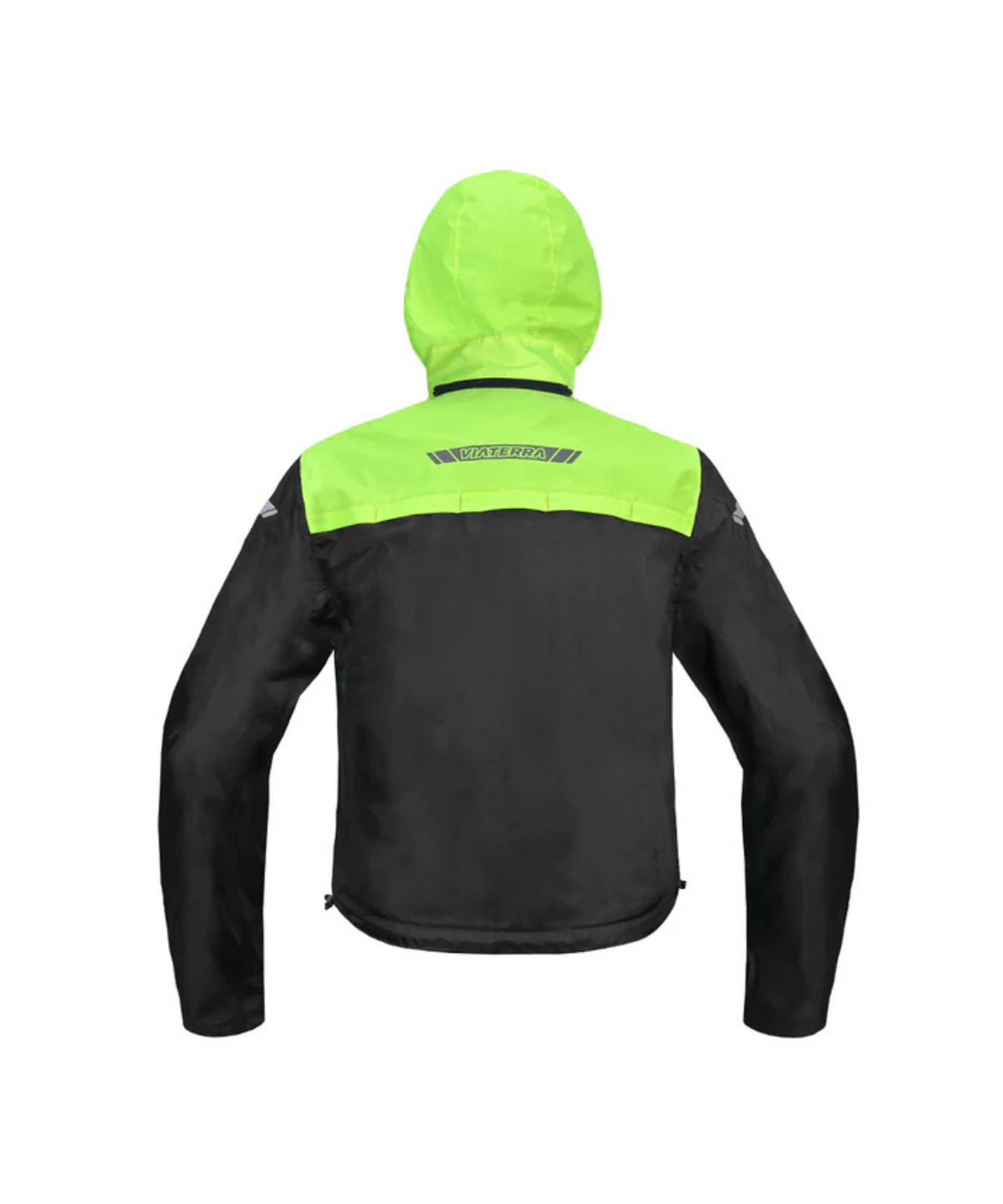 Viaterra P300 Motorcycle Rain Jacket - Black Green - Viaterra