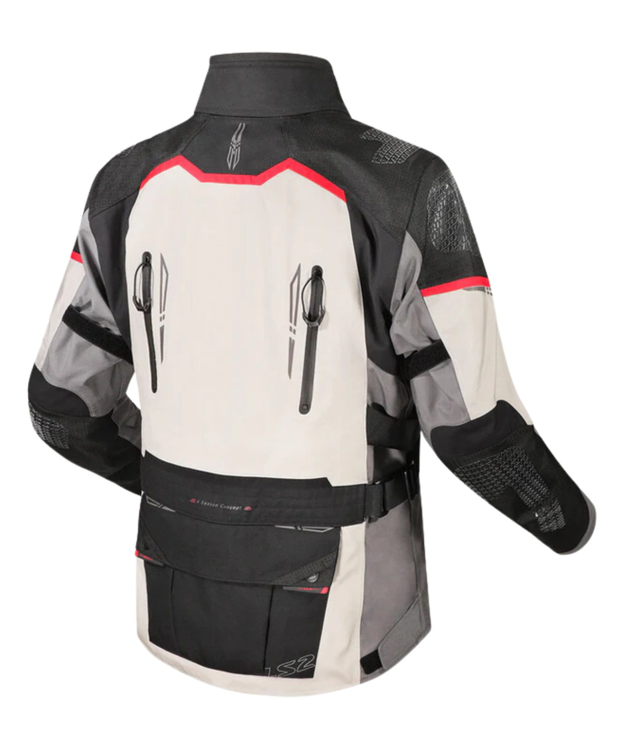 LS2 Apollo Man Riding Jacket - Grey Black Red