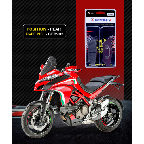 Crank1 Carbon Brake Pads for Ducati Multistrada 1200 DVT (2015-2018)