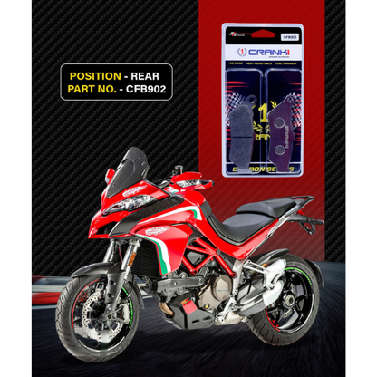 Crank1 Carbon Brake Pads for Ducati Multistrada 1200 DVT (2015-2018)