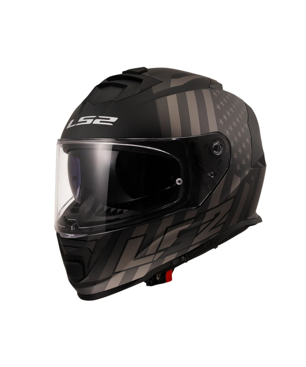 LS2 FF800 Storm II Flag Helmet - Matt Black Grey