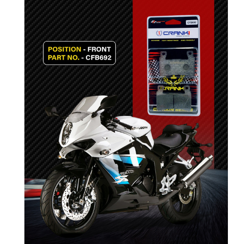 Crank1 Carbon Brake Pads for Hyosung GT650N/R (2009-2015)