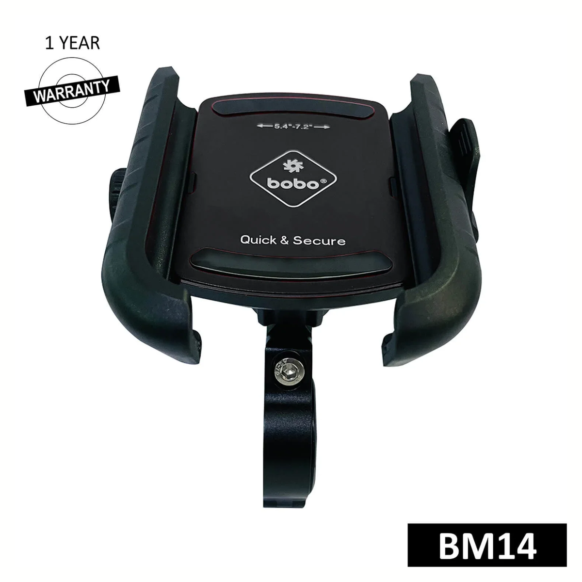 BOBO Quick Release Bike Cycle Phone Holder Motorcycle Mobile Mount - Black - BM14 - BOBO
