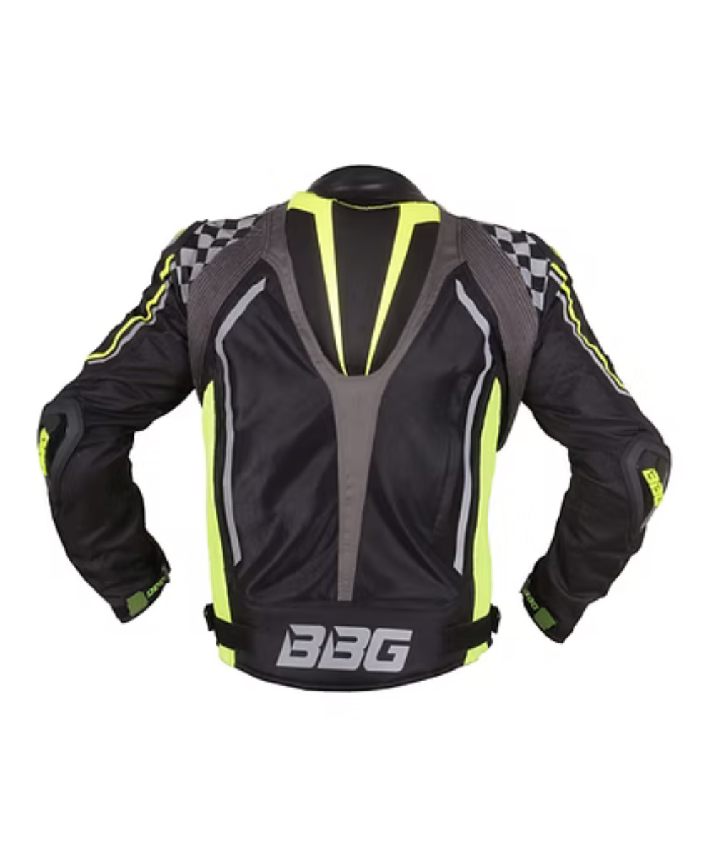 BBG Grand Prix Riding Jacket with Chest Guard without Liner - Neon