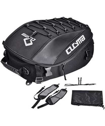 Cucyma Motorcycle Tail Seat Bag - Black