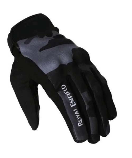 Royal Enfield Intrepid Riding Gloves - Grey Camo