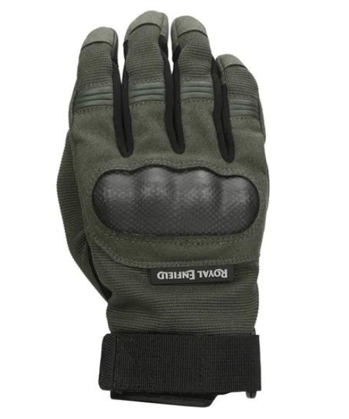 Royal Enfield Strident Riding Gloves - Black & Olive
