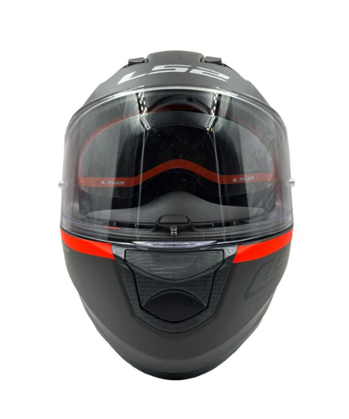 LS2 FF320 Stream Evo Viator D Ring Helmet - Matt Black 7C Red