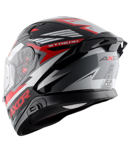 Axor Apex Streak Helmet - Gloss Black Red