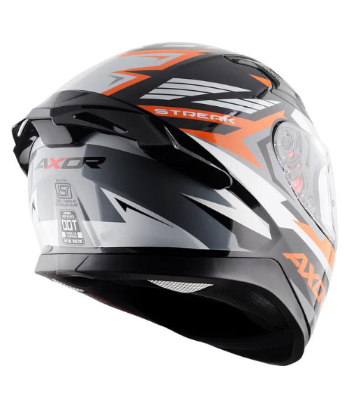 Axor Apex Streak Helmet - Gloss Black Orange