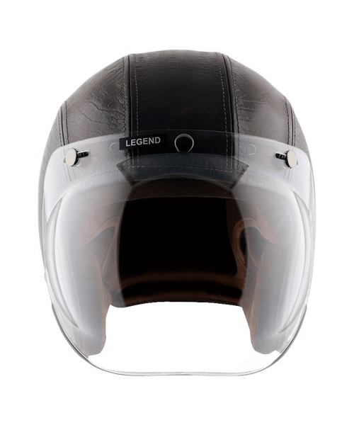 Axor Retro Jet Leather Legend Helmet - Coco Dark