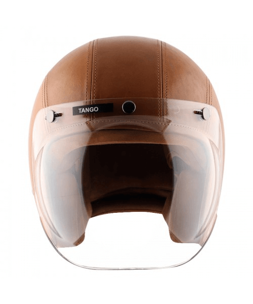 Axor Retro Jet Leather Tango Helmet - Yellow