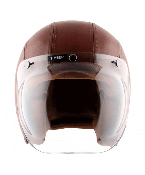 Axor Retro Jet Leather Timber Helmet - Coniac Light