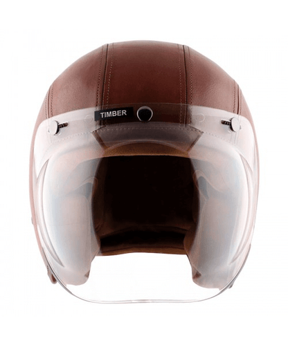 Axor Retro Jet Leather Timber Helmet - Coniac Light