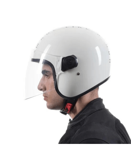 Royal Enfield MLG Copter Face Long Visior Helmet - Gloss White