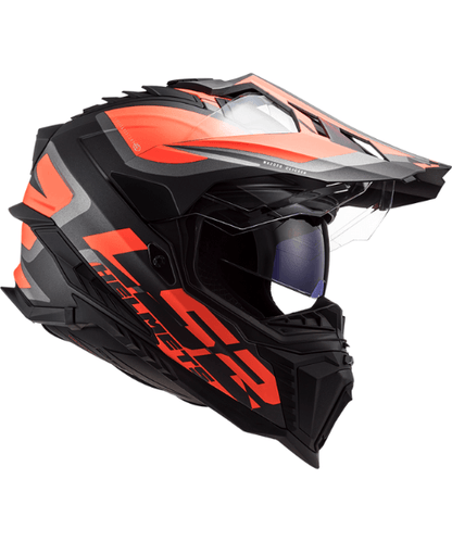 LS2 MX701 Explorer Alter Helmet - Matt Black Fluo Orange