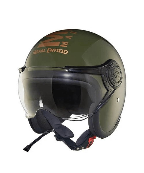Royal Enfield Jet Open Face MLG Helmet - Green