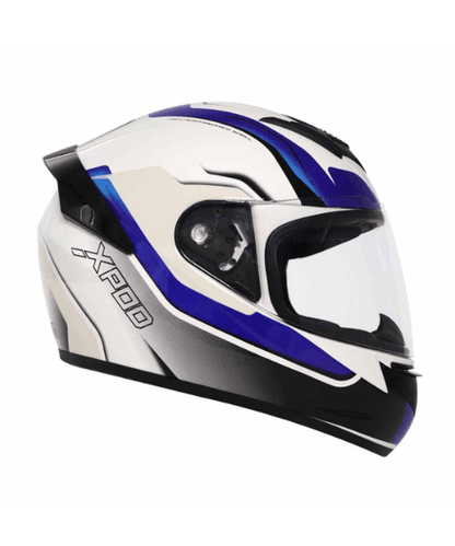 TVS Racing XPOD Helmet - Speedy White Blue