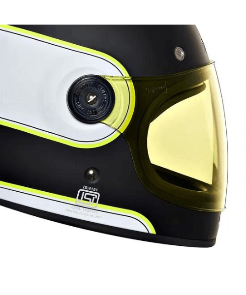 Royal Enfield Drifter V2 Helmet Centre Stripe - Matt Black