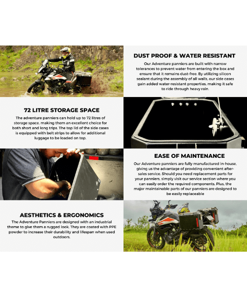 Auto Engina KTM 390/250 Adv Panniers - Silver