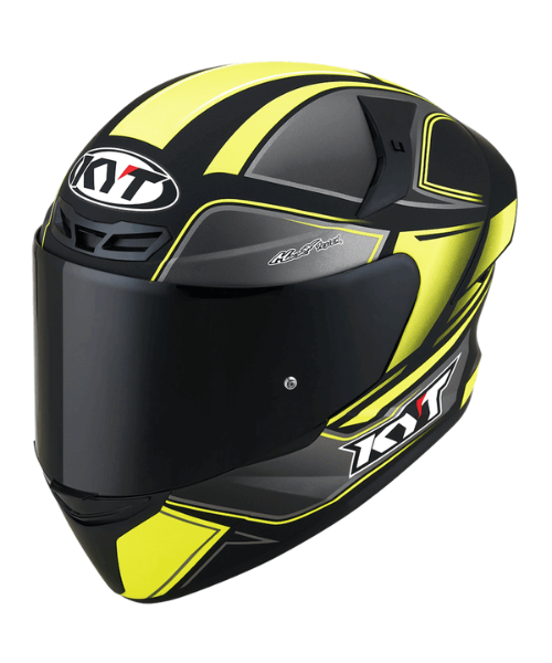 KYT TT-Course Tourist Helmet - Matt Yellow Fluo
