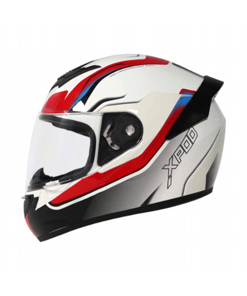 TVS Racing XPOD Helmet - Speedy White Red