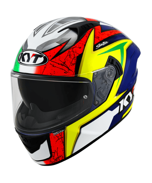 KYT Nf-R Dalla Porta Rep. Original Helmet- Red Blue Yellow
