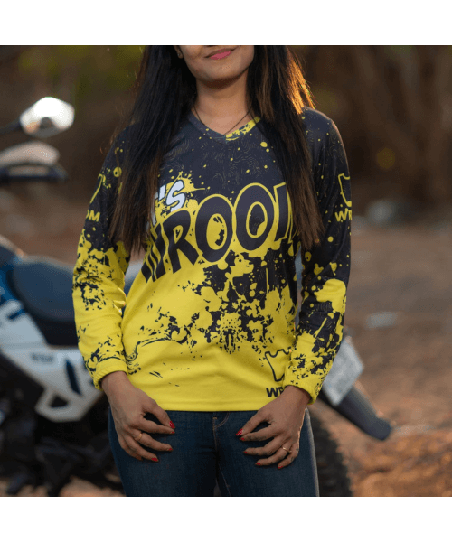 Wroom Dri Fit Jersey - Grey Hi Viz Yellow