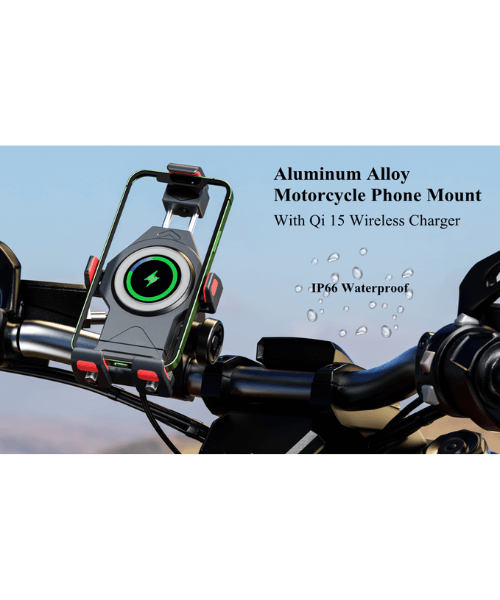 Yellowfin Aluminium Alloy Motorcycle Phone Mount with Vibration Dampener Secure Anti-Theft Lock | One-Push Auto Lock