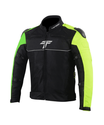 Tarmac One III Level 2 Riding Jacket - Black | Green | Fluorescent