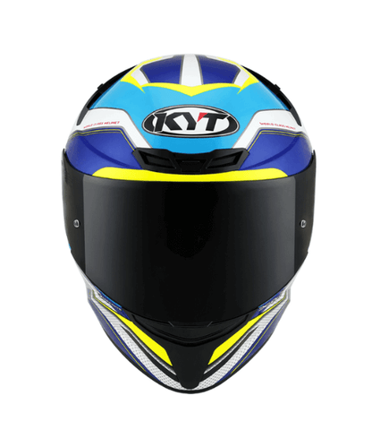 KYT TT-Course Grand Prix Helmet - White Light Blue