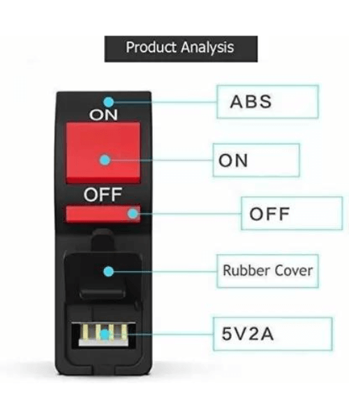 Aux Light switch with USB Charging