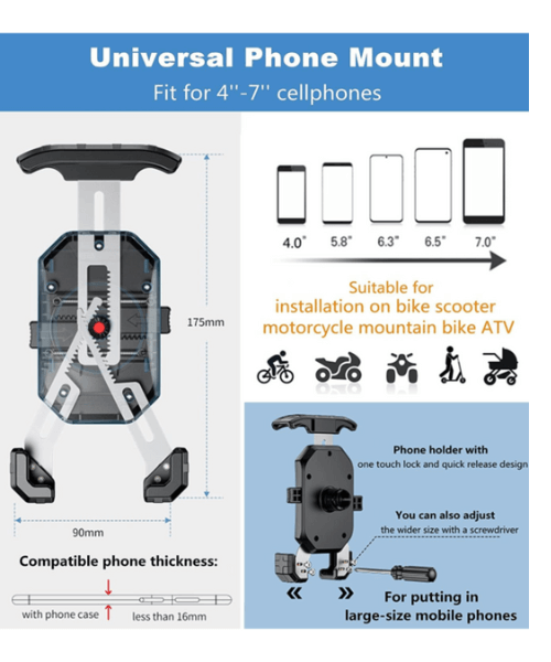 Yellowfin Y-Grip Bike Phone Holder Mount - M14-C1 Fixed Buckle