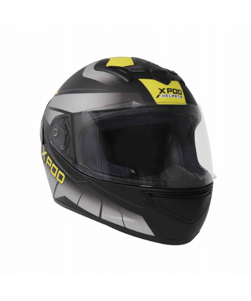 TVS XPOD Dual Tone Helmet - Yellow Grey