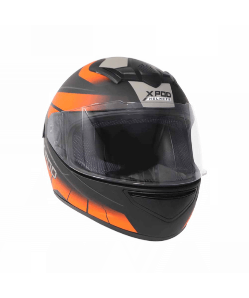 TVS XPOD Dual Tone Helmet - Orange Grey