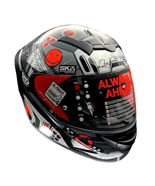 LS2 FF352 Rookie Big One Helmet - Gray Hi Viz Orange