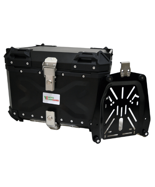 Moto Vanguard Aluminium Top Box 55 Ltr - Black