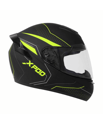 TVS Racing XPOD Blistering Helmet - Black Neon Line Helmet