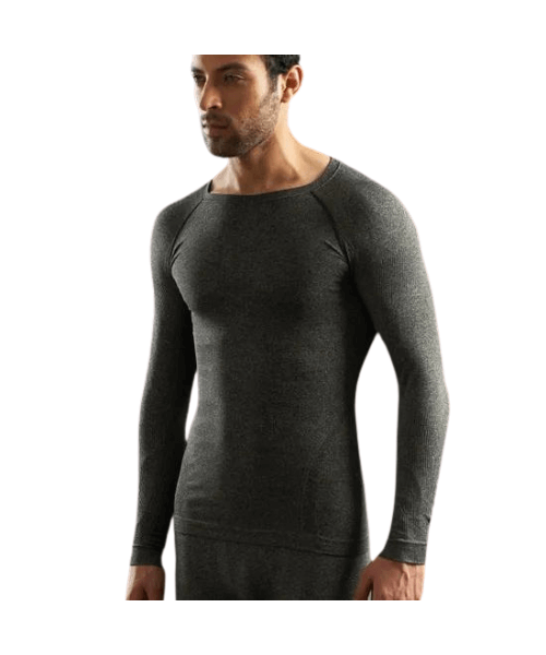 Royal Enfield Seamless Top Base Layer - Dark Grey Melange