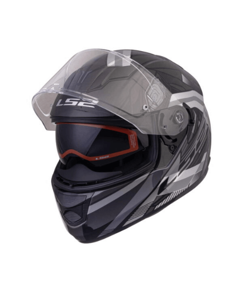 LS2 FF320 Stream Evo Reflex With Pinlock Helmet - Matt Black Silver