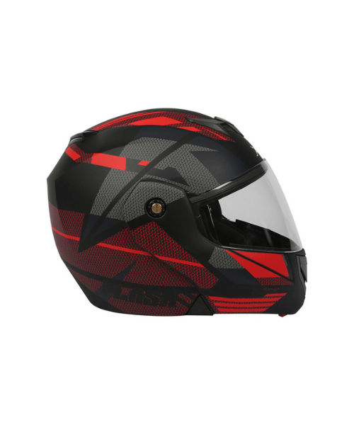 TVS Full Face Helmet - Red Black