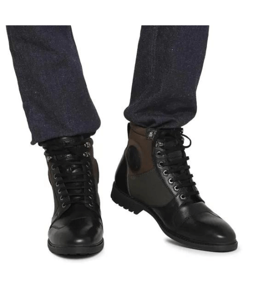 Royal Enfield Tribe Riding Boots - Black Olive Brown