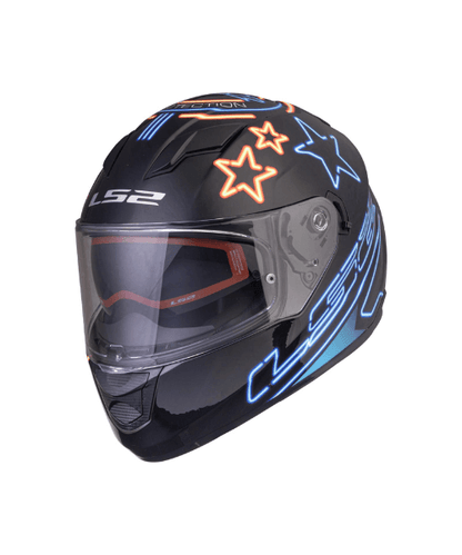 LS2 FF320 Stream Evo With Pinlock Helmet - Gloss Neon Black Blue Fluo Orange