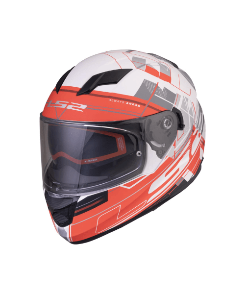 LS2 FF320 Stream Evo Scape With Pinlock Helmet - Matt White Red